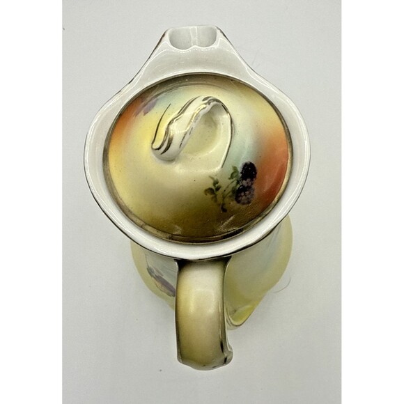 Vintage Jaeger & Co Strawberries Bavaria Hand Painted Porcelain Tea Pot Signed - Picture 7 of 16